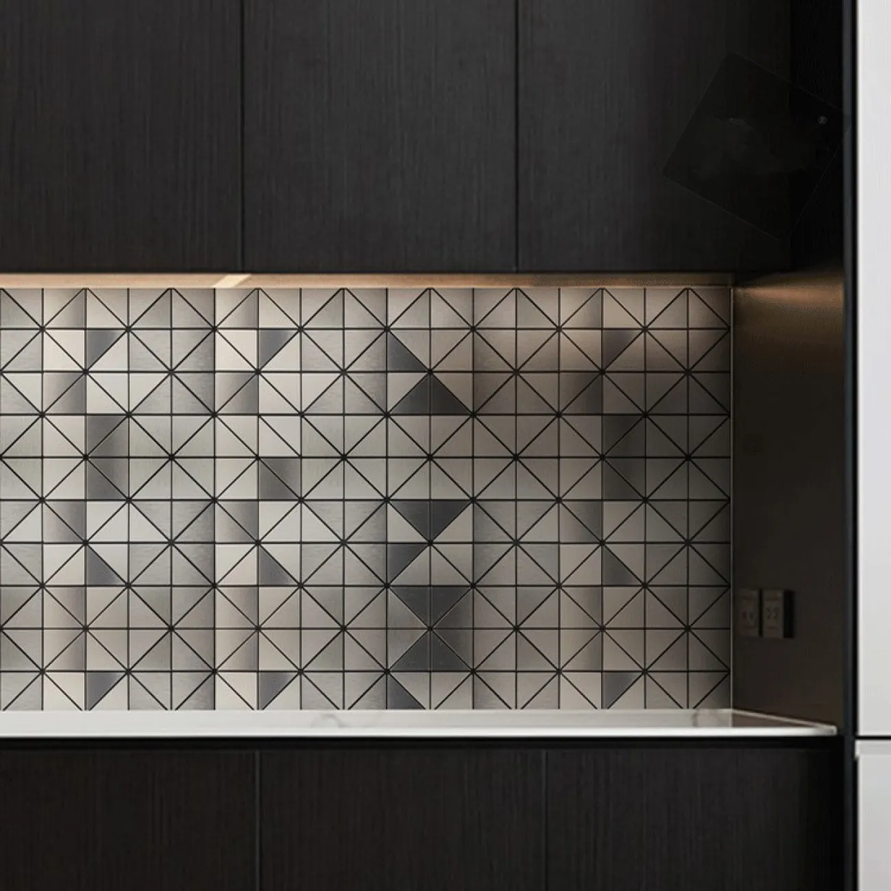 Креативная металлическая 3д плитка на самоклеящаяся основе LaLume MB20809-23