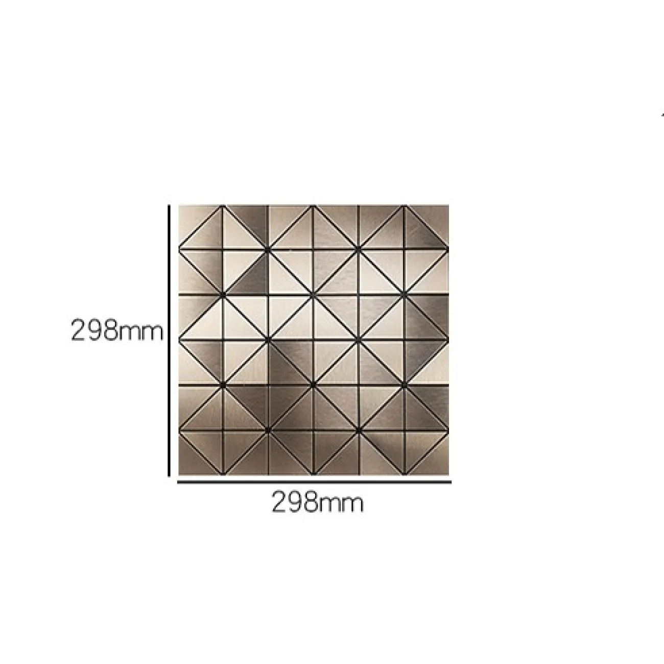 Креативная металлическая 3д плитка на самоклеящаяся основе LaLume MB20809-23