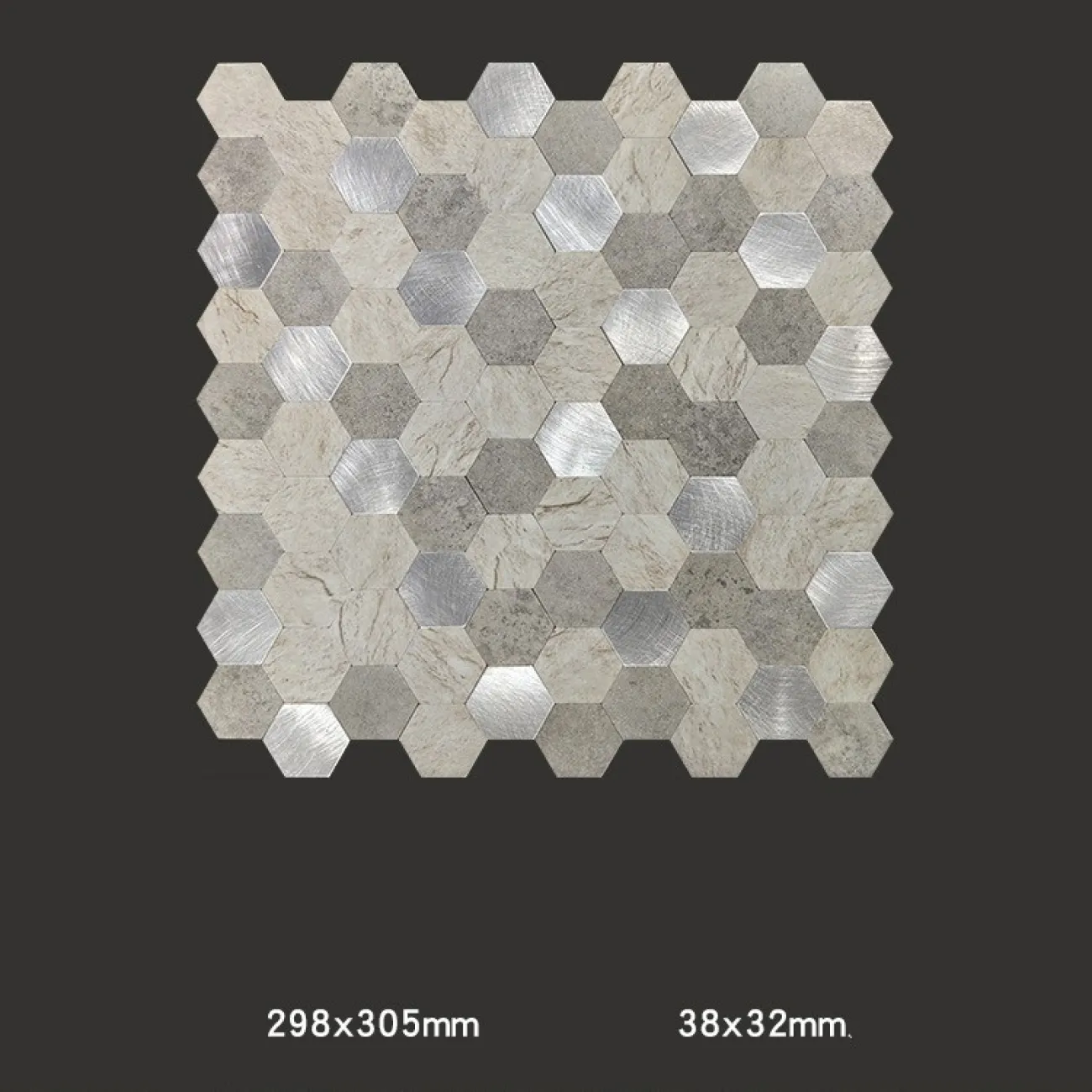 Креативная металлическая 3д плитка на самоклеящаяся основе LaLume MB20812-23 Креативная металлическая 3д плитка на самоклеящаяся основе LaLume MB20812-23