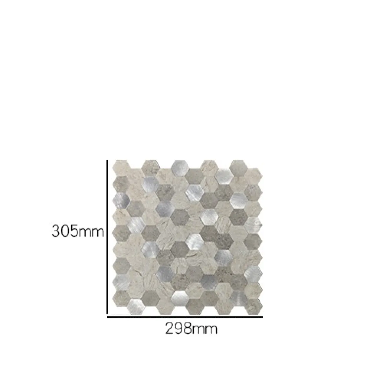 Креативная металлическая 3д плитка на самоклеящаяся основе LaLume MB20812-23 Креативная металлическая 3д плитка на самоклеящаяся основе LaLume MB20812-23