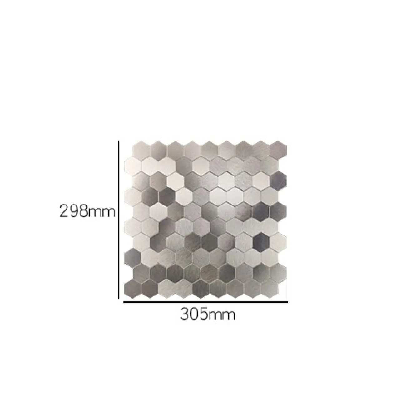 Креативная металлическая 3д плитка на самоклеящаяся основе LaLume MB20813-23