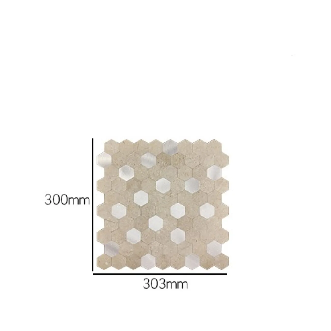 Шестиугольная 3д плитка в виде мозайки на самоклеющейся основе LaLume MB20831-23 Шестиугольная 3д плитка в виде мозайки на самоклеющейся основе LaLume MB20831-23