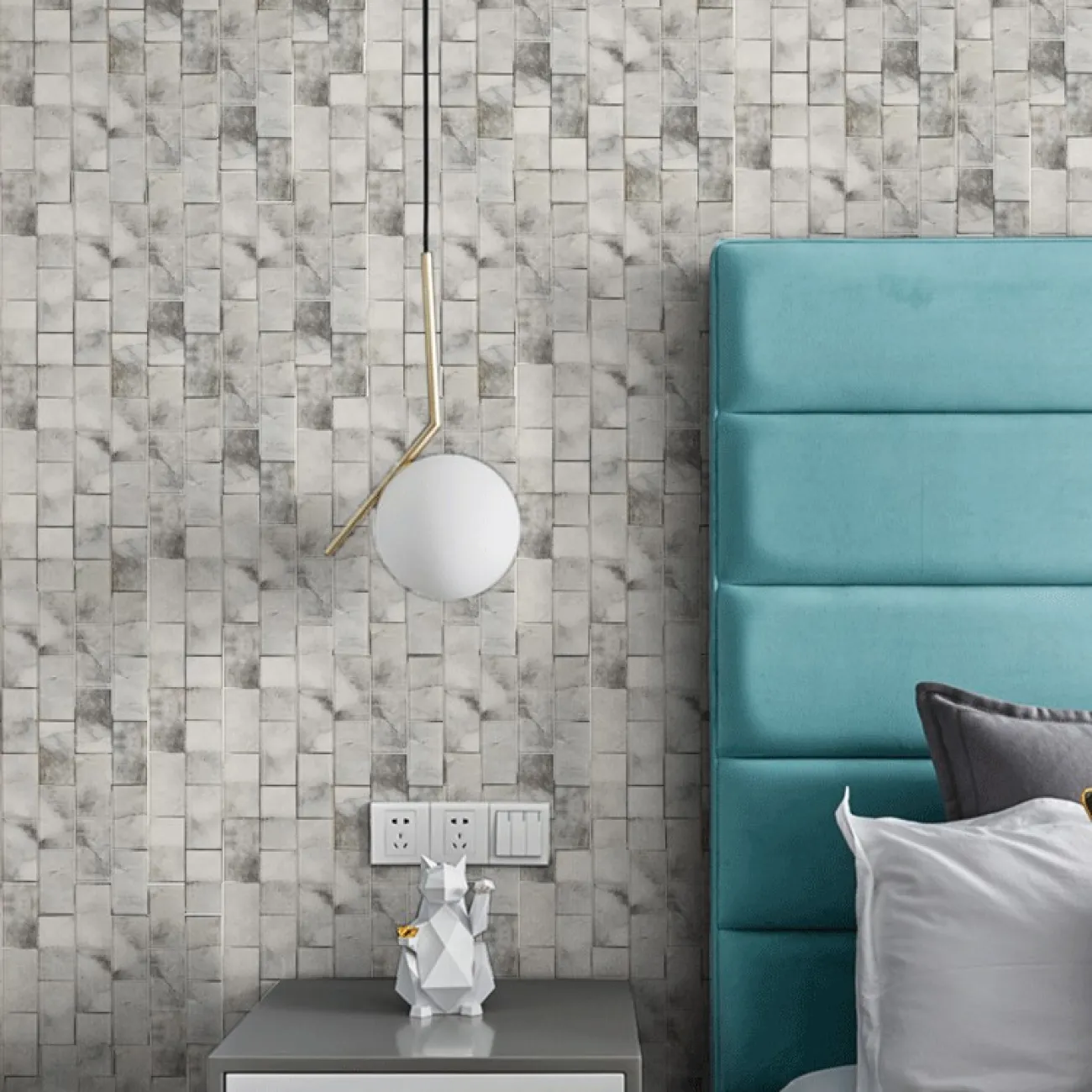 Мраморная 3д плитка на самоклеящейся основе LaLume MB20833-23