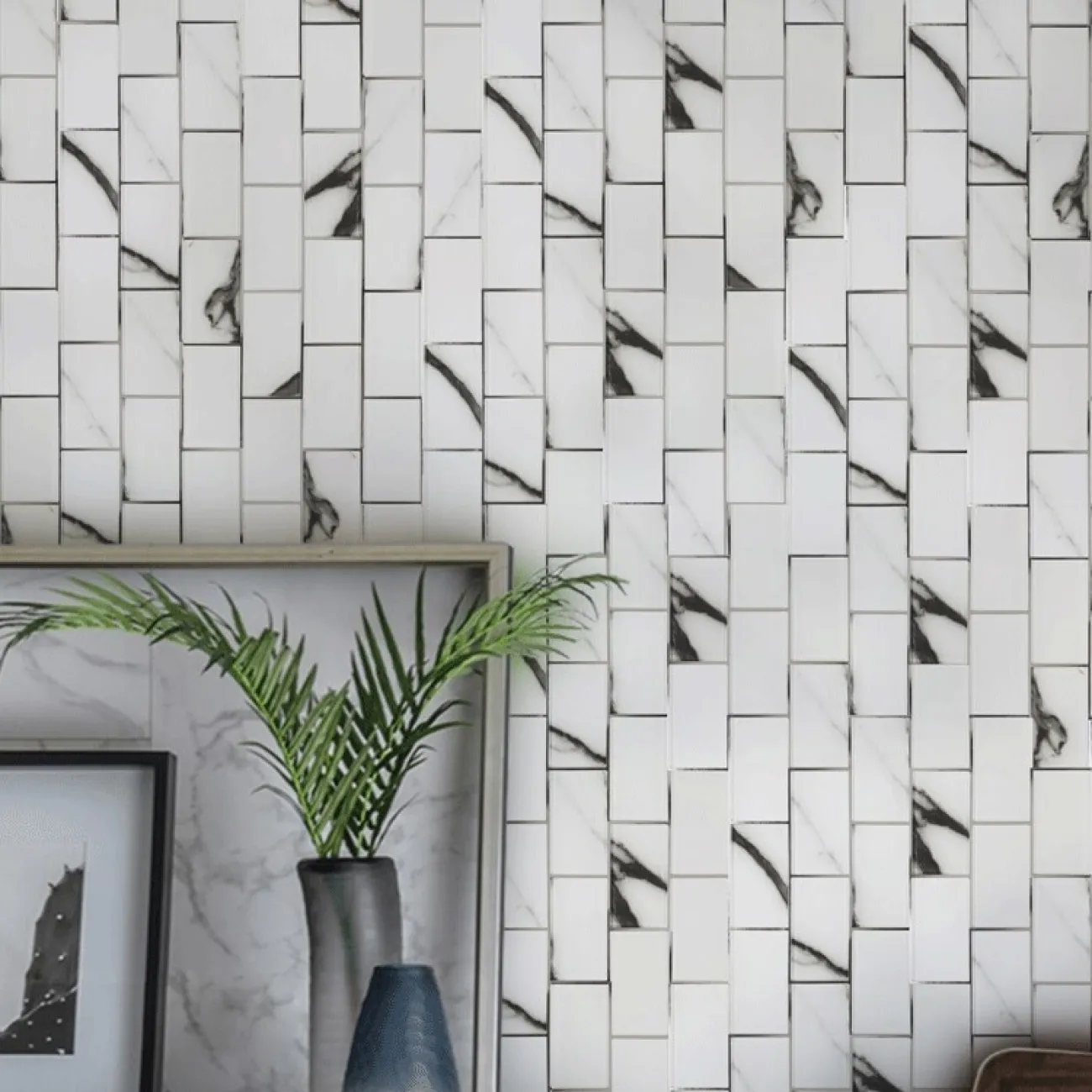 Мраморная 3д плитка на самоклеящейся основе LaLume MB20833-23