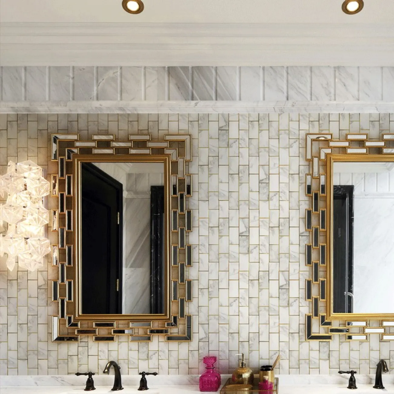 Мраморная 3д плитка на самоклеящейся основе LaLume MB20833-23