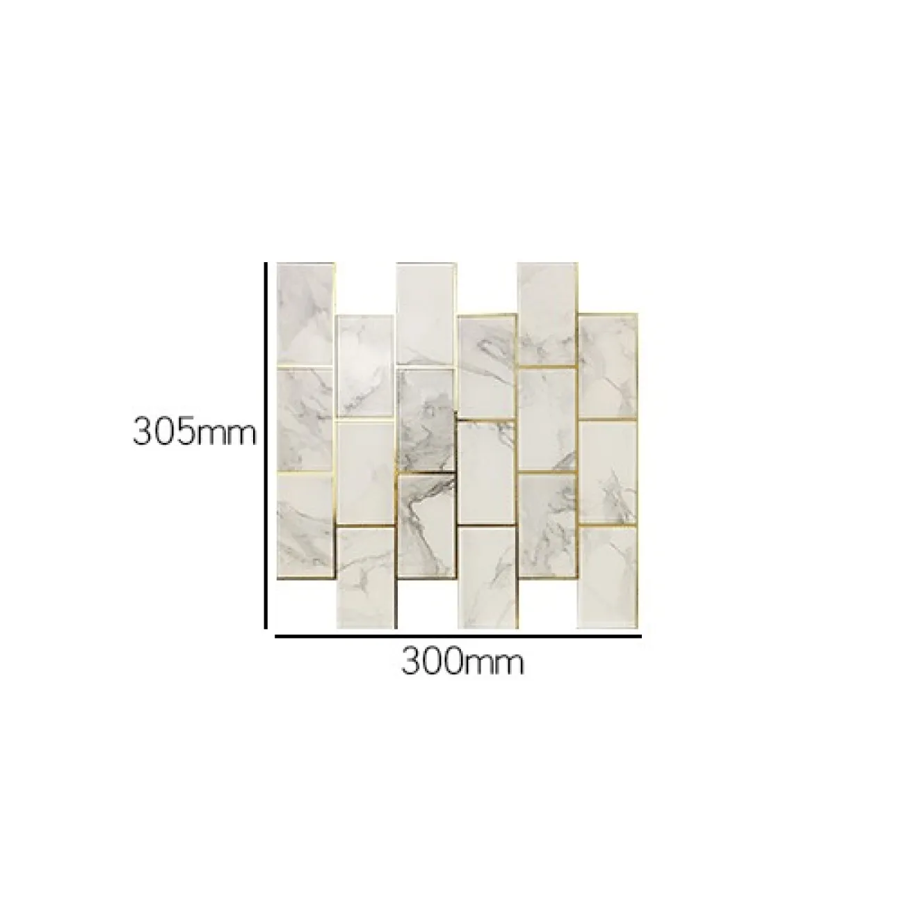 Мраморная 3д плитка на самоклеящейся основе LaLume MB20833-23