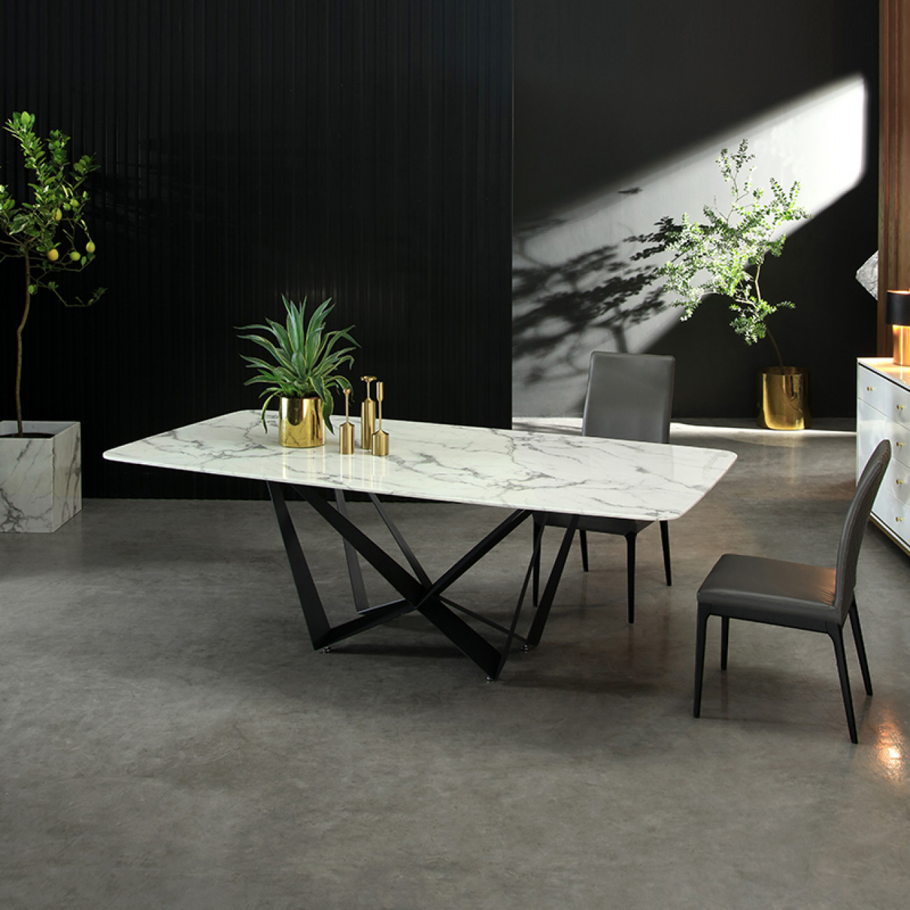 Мраморный большой обеденный стол LaLume ST100391-05