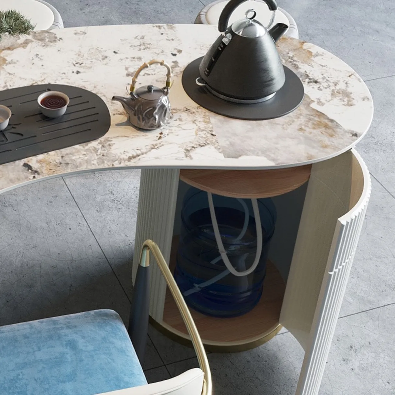 Письменный стол с плитой  в современном стиле LaLume MB21009-23