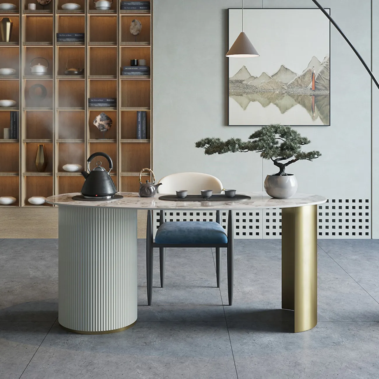 Письменный стол с плитой  в современном стиле LaLume MB21009-23