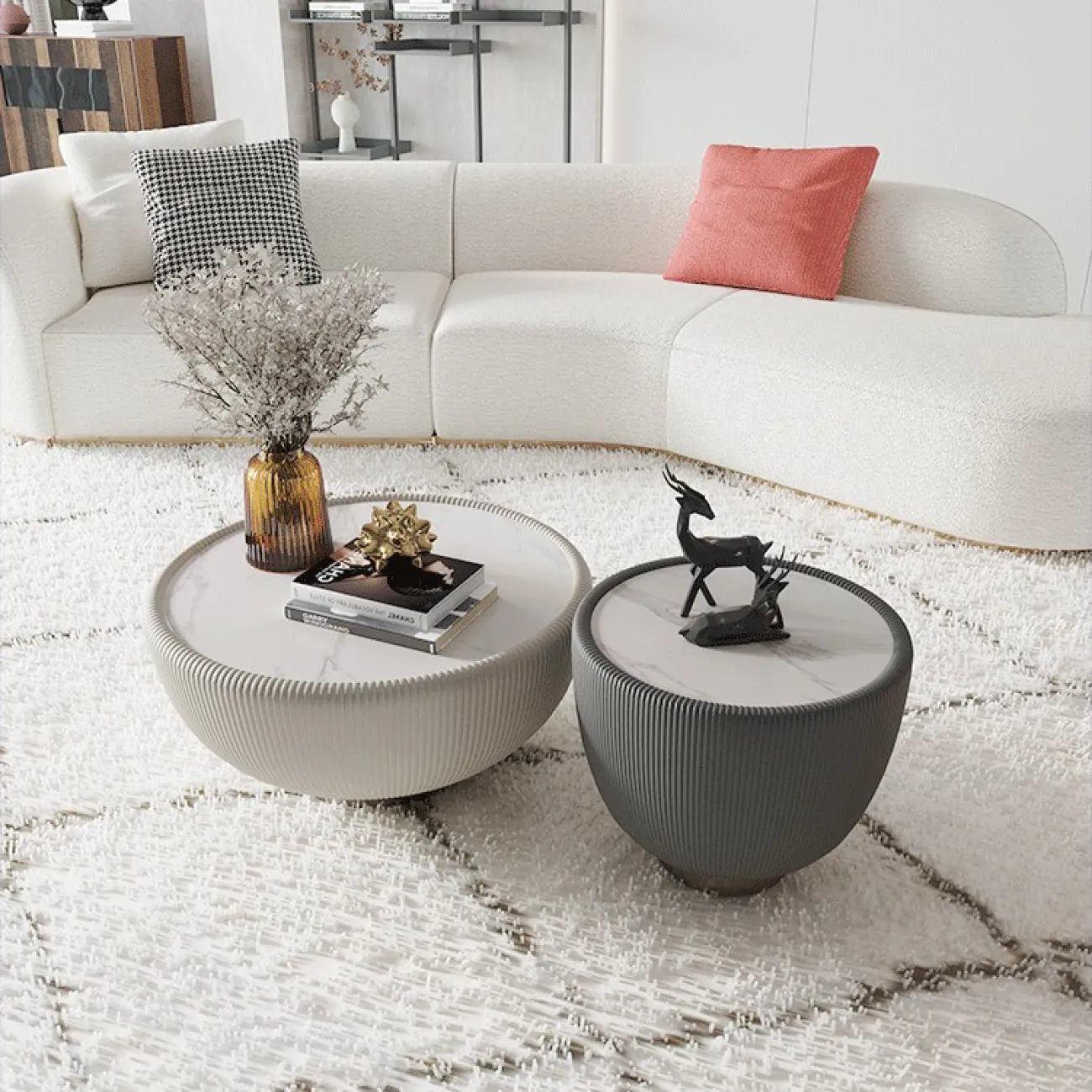 Круглый журнальный стол для гостиной LaLume MB21010-23