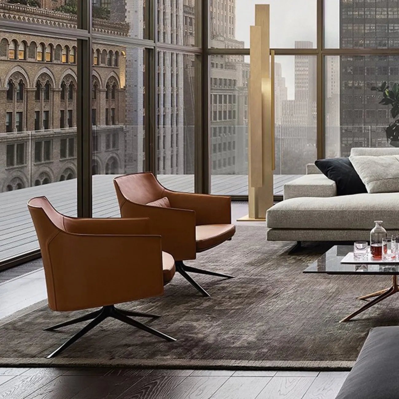 Кожаное кресло для гостиной LaLume MB21018-23