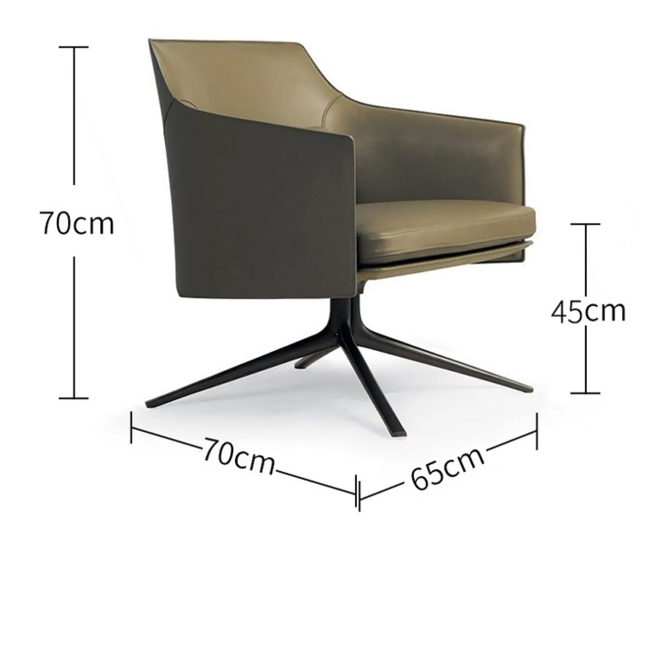 Кожаное кресло для гостиной LaLume MB21018-23