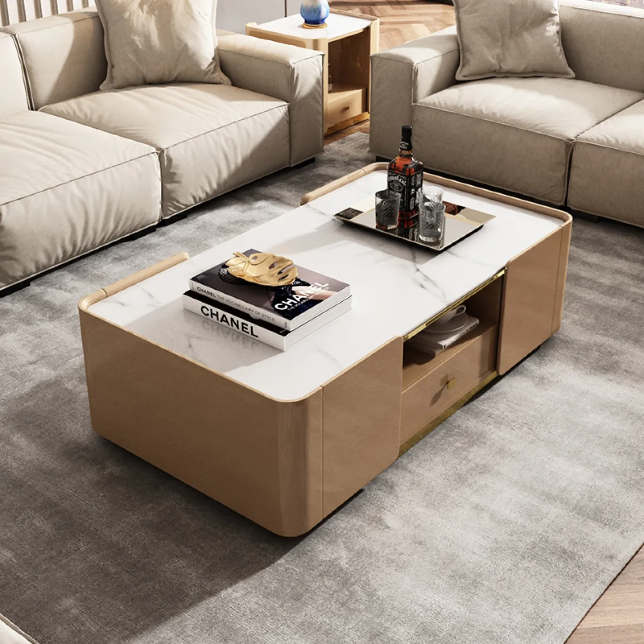 Современный журнальный стол для гостиной LaLume MB20977-23 Современный журнальный стол для гостиной LaLume MB20977-23