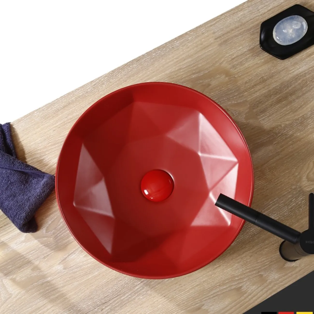 Керамический круглый умывальник  для ванной комнаты LaLume MB20654-23