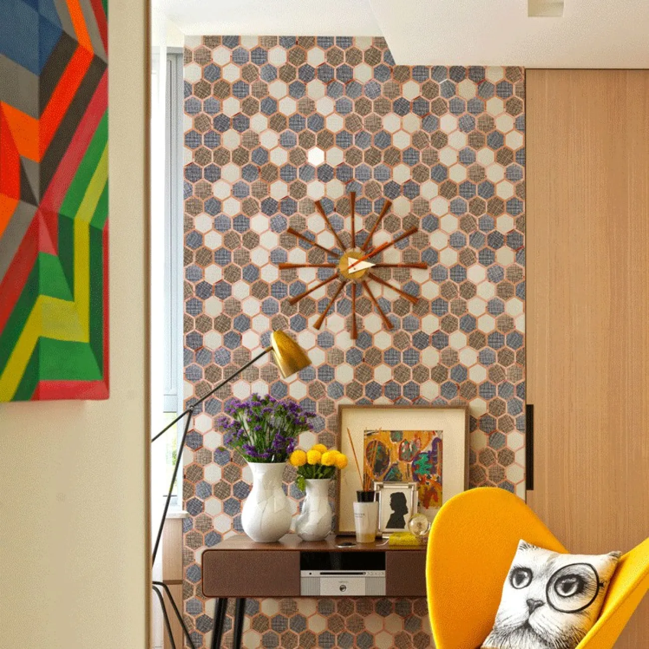 Современная керамическая 3д плитка на самоклеящейся основе LaLume MB20834-23 Современная керамическая 3д плитка на самоклеящейся основе LaLume MB20834-23