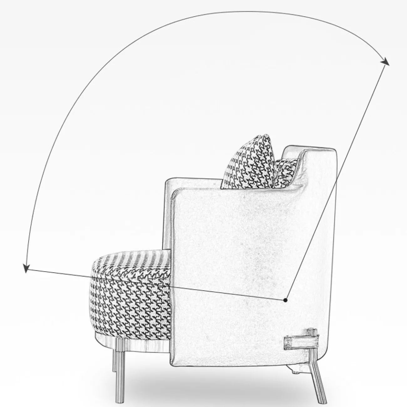 Дизайнерское тканевое кресло LaLume DK100247-23 Дизайнерское тканевое кресло LaLume DK100247-23