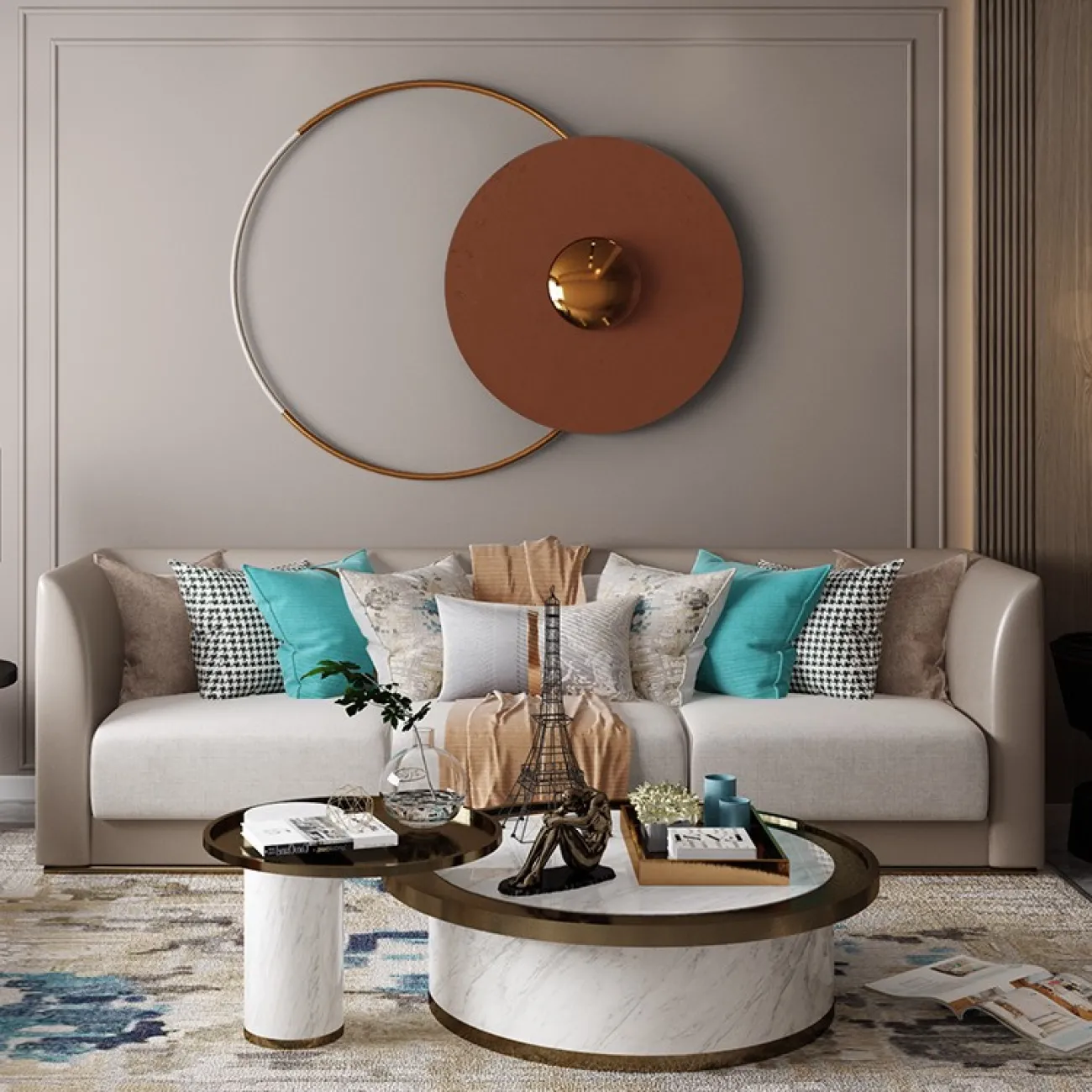 Дизайнерский настенный декор для гостиной LaLume DK20888-23