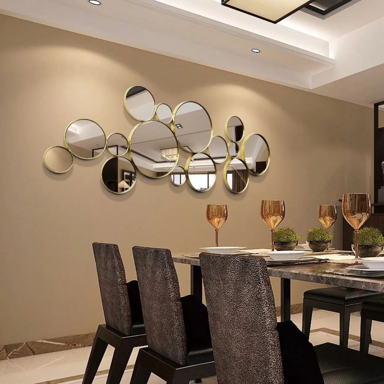 Креативный настенный декор зеркала для гостиной LaLume DK20889-23