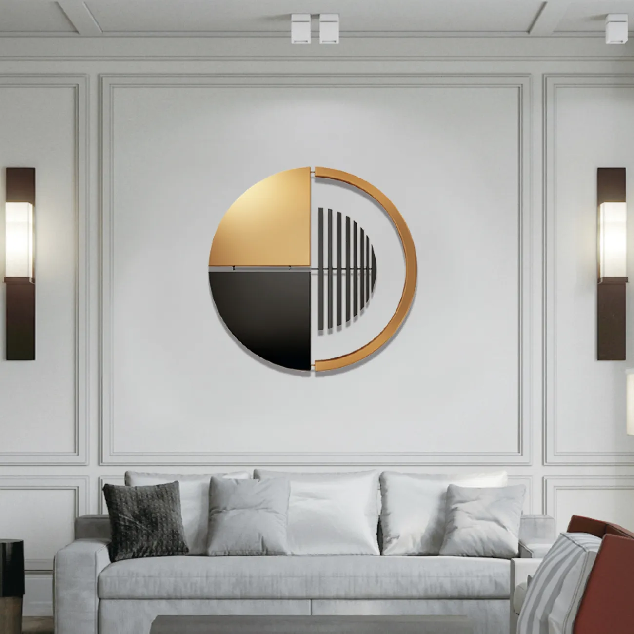 Круглый настенный декор для гостиной LaLume DK20894-23