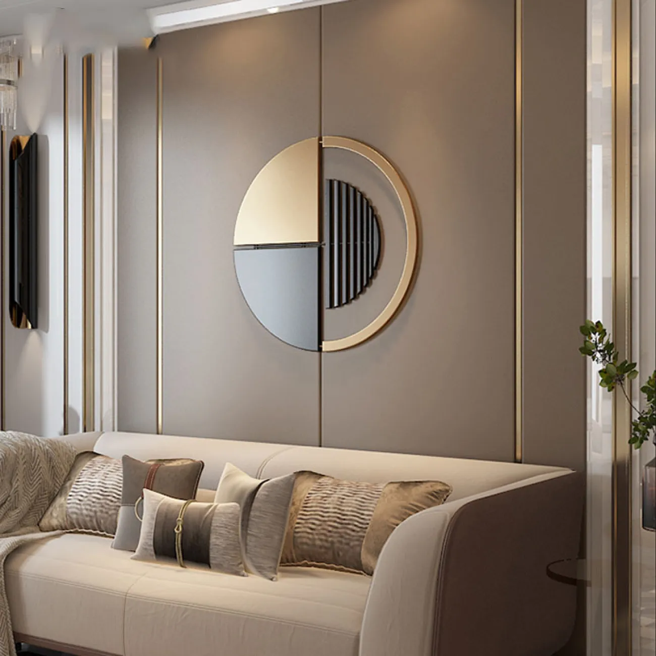 Круглый настенный декор для гостиной LaLume DK20894-23