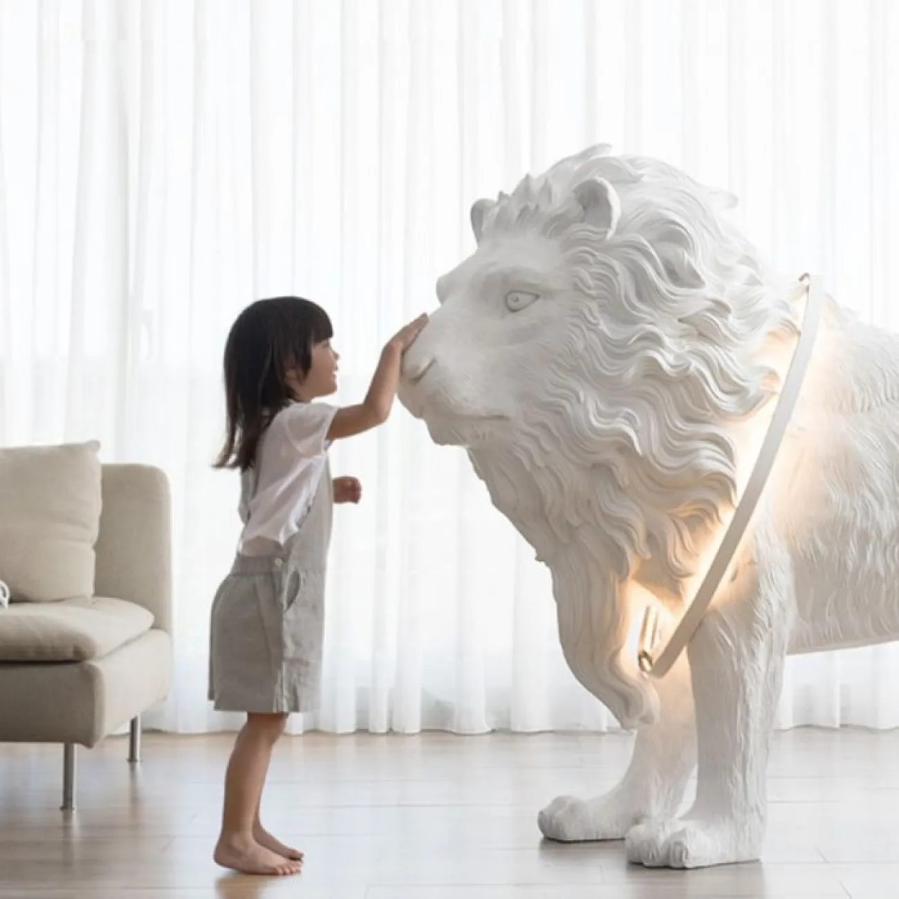 Скульптура льва в скандинавском стиле LaLume DK20897-23