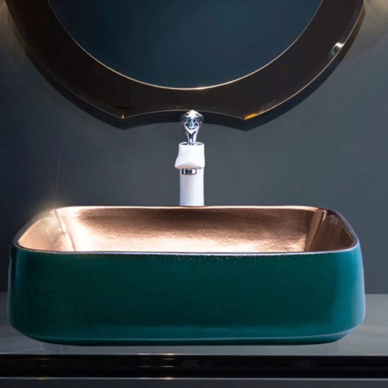 Керамический креативный умывальник  для ванной комнаты LaLume MB20571-23