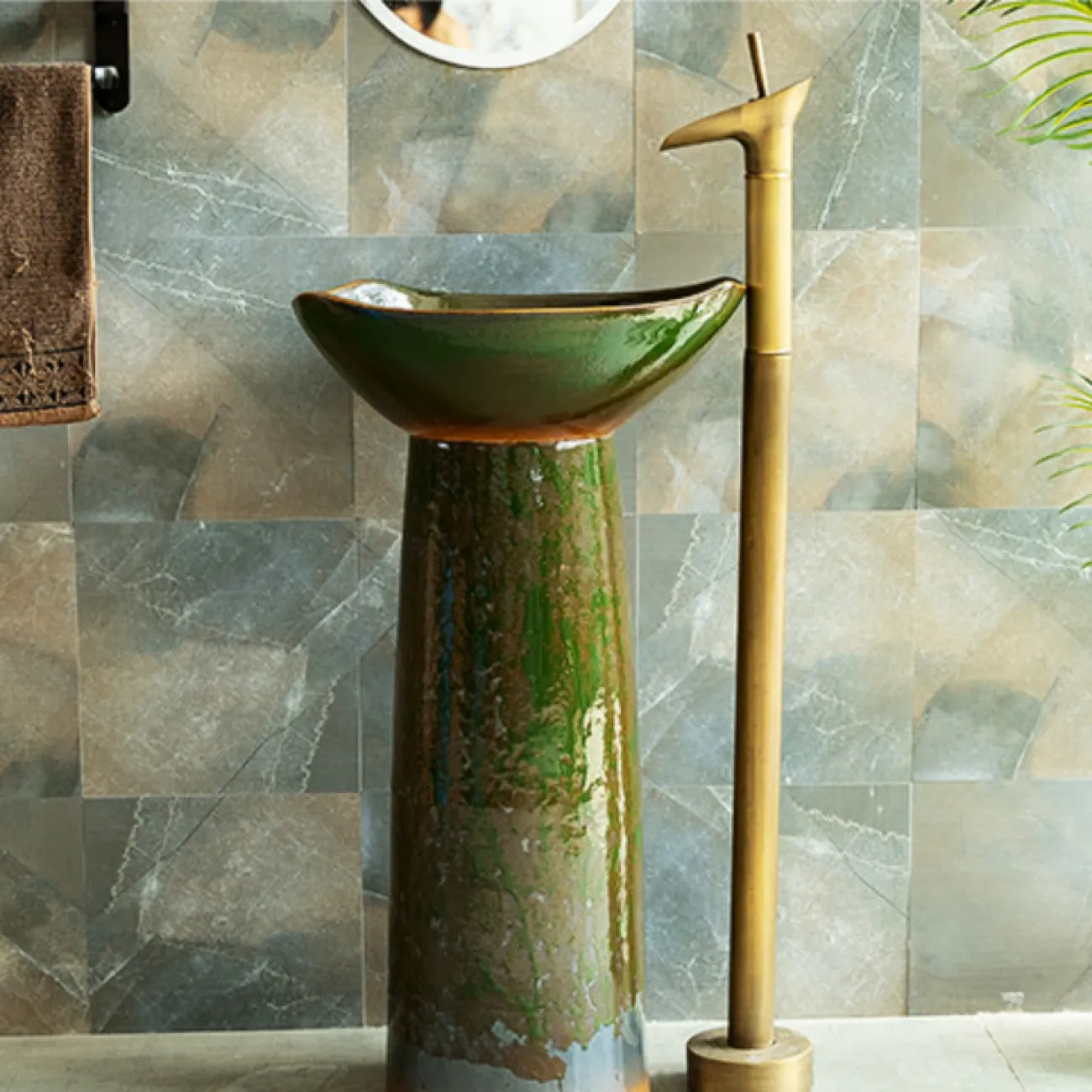 Керамический креативный умывальник  для ванной комнаты LaLume MB20569-23