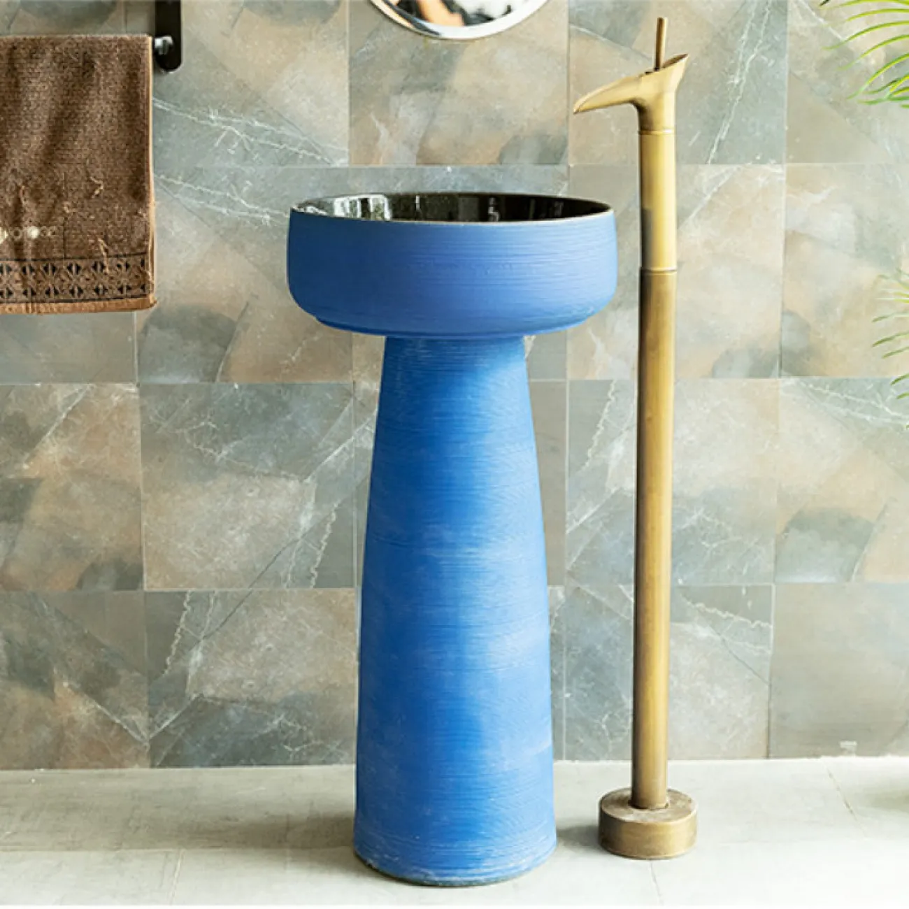 Керамический круглый умывальник  для ванной комнаты LaLume MB20555-23