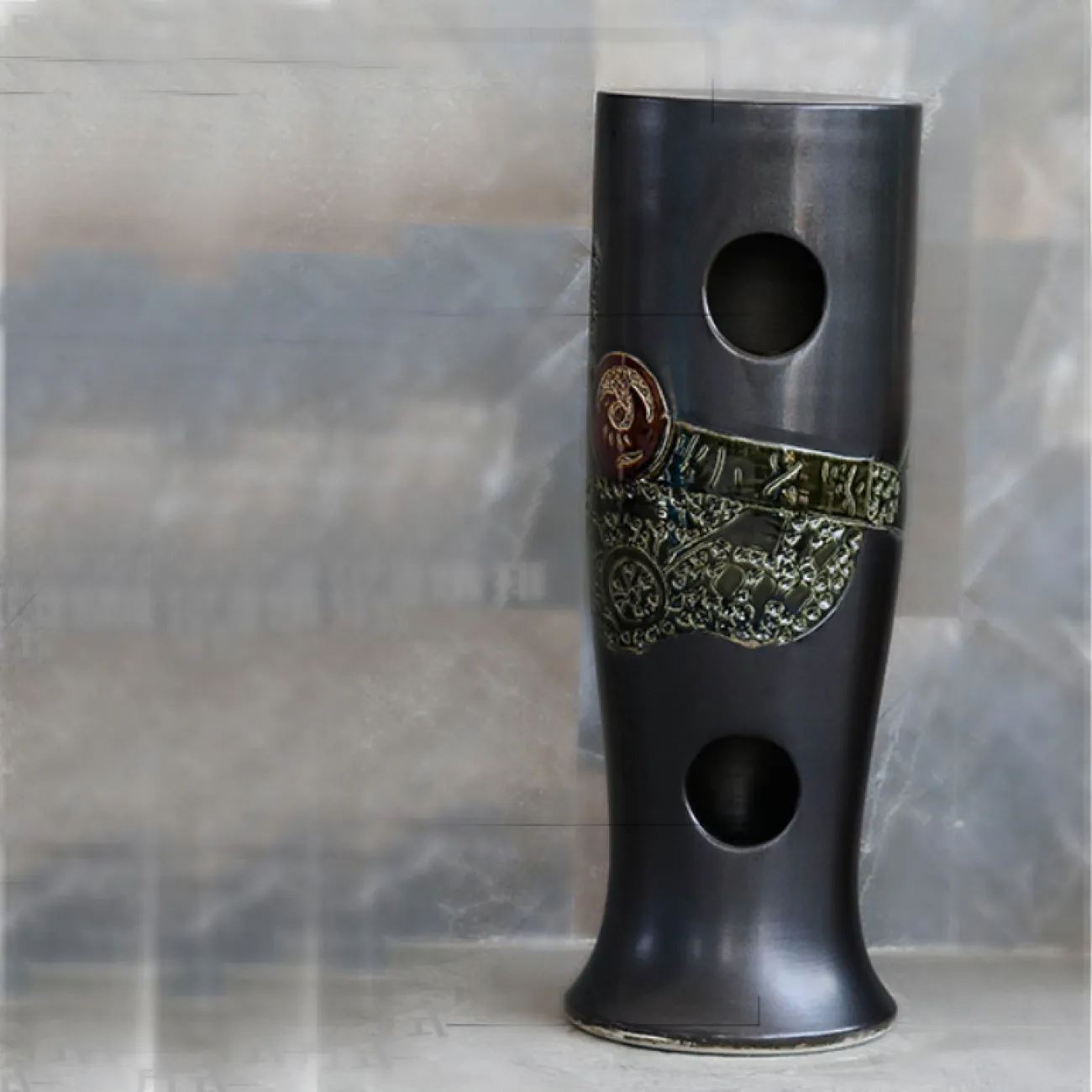 Керамический круглый умывальник  для ванной комнаты LaLume MB20583-23