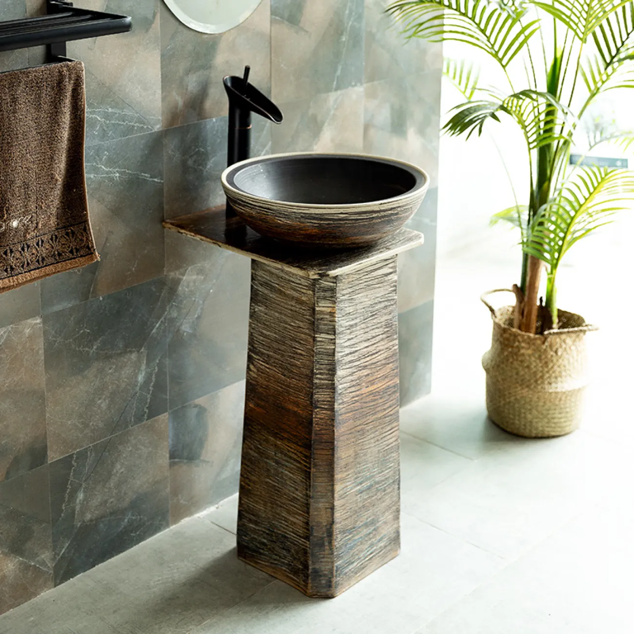 Керамический креативный умывальник  для ванной комнаты LaLume MB20581-23