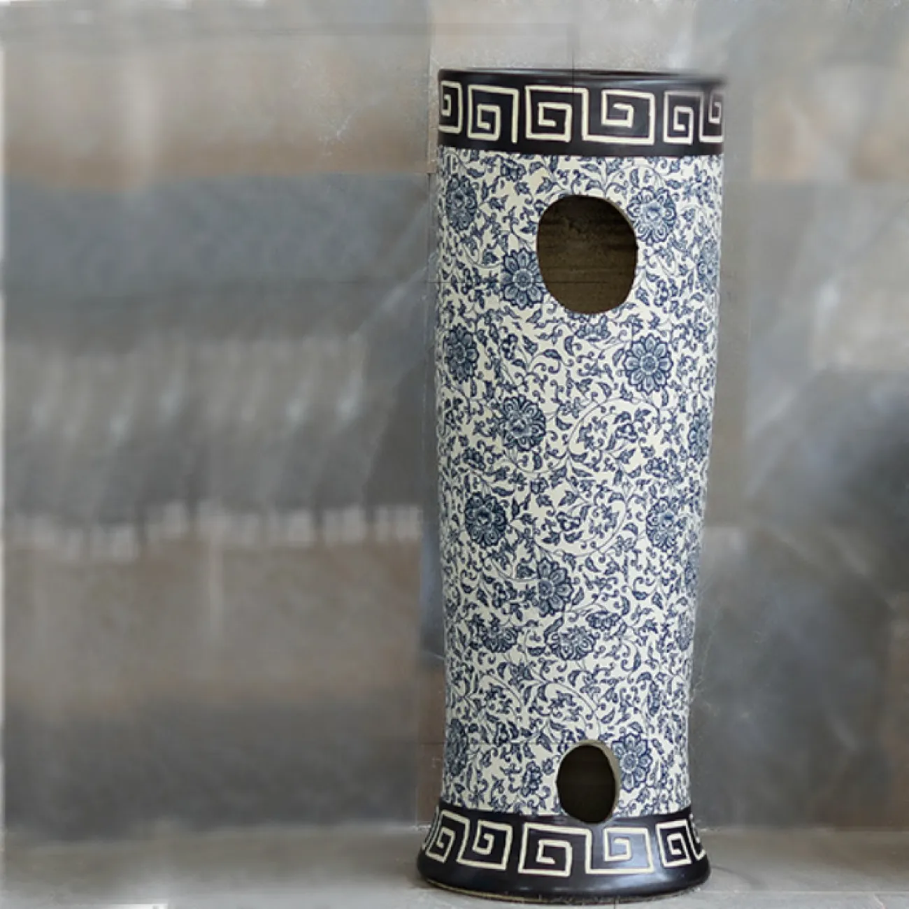 Керамический круглый умывальник для ванной комнаты LaLume MB20576-23 Керамический круглый умывальник для ванной комнаты LaLume MB20576-23