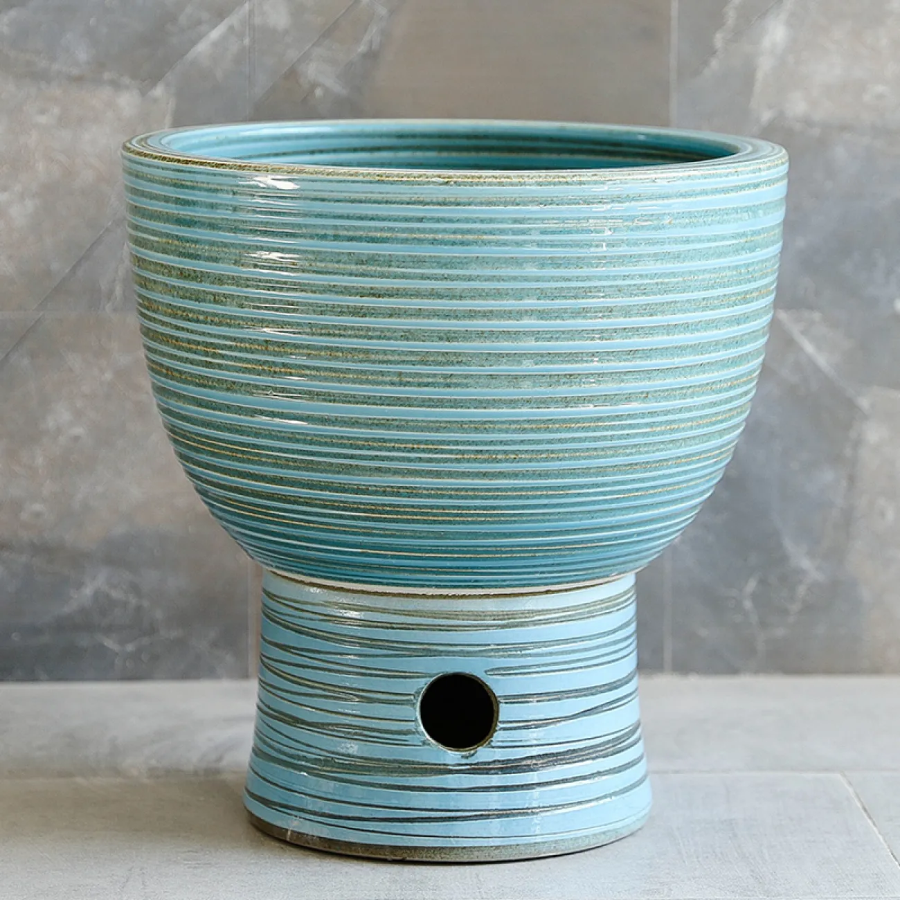 Керамический круглый умывальник  для ванной комнаты LaLume MB20574-23