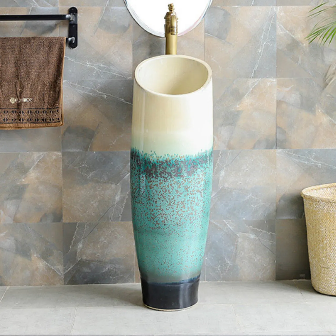 Керамический креативный умывальник для ванной комнаты LaLume MB20573-23 Керамический креативный умывальник для ванной комнаты LaLume MB20573-23