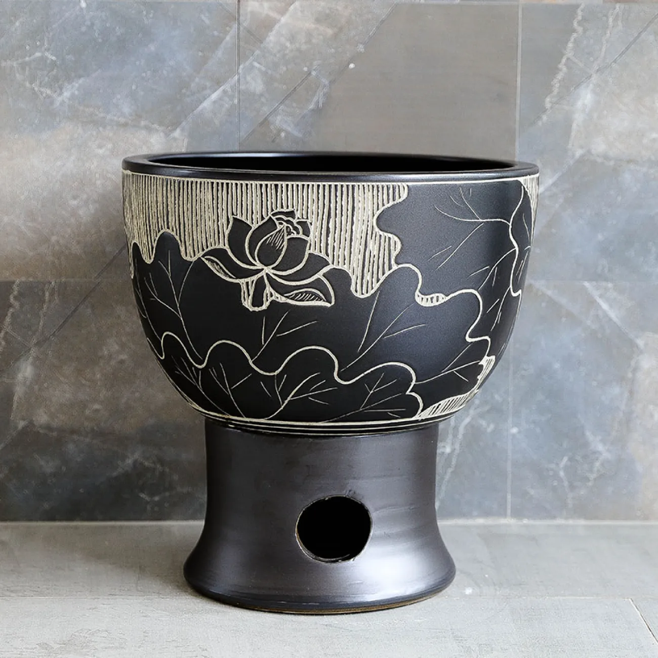 Керамический креативный умывальник для ванной комнаты LaLume MB20602-23 Керамический креативный умывальник для ванной комнаты LaLume MB20602-23