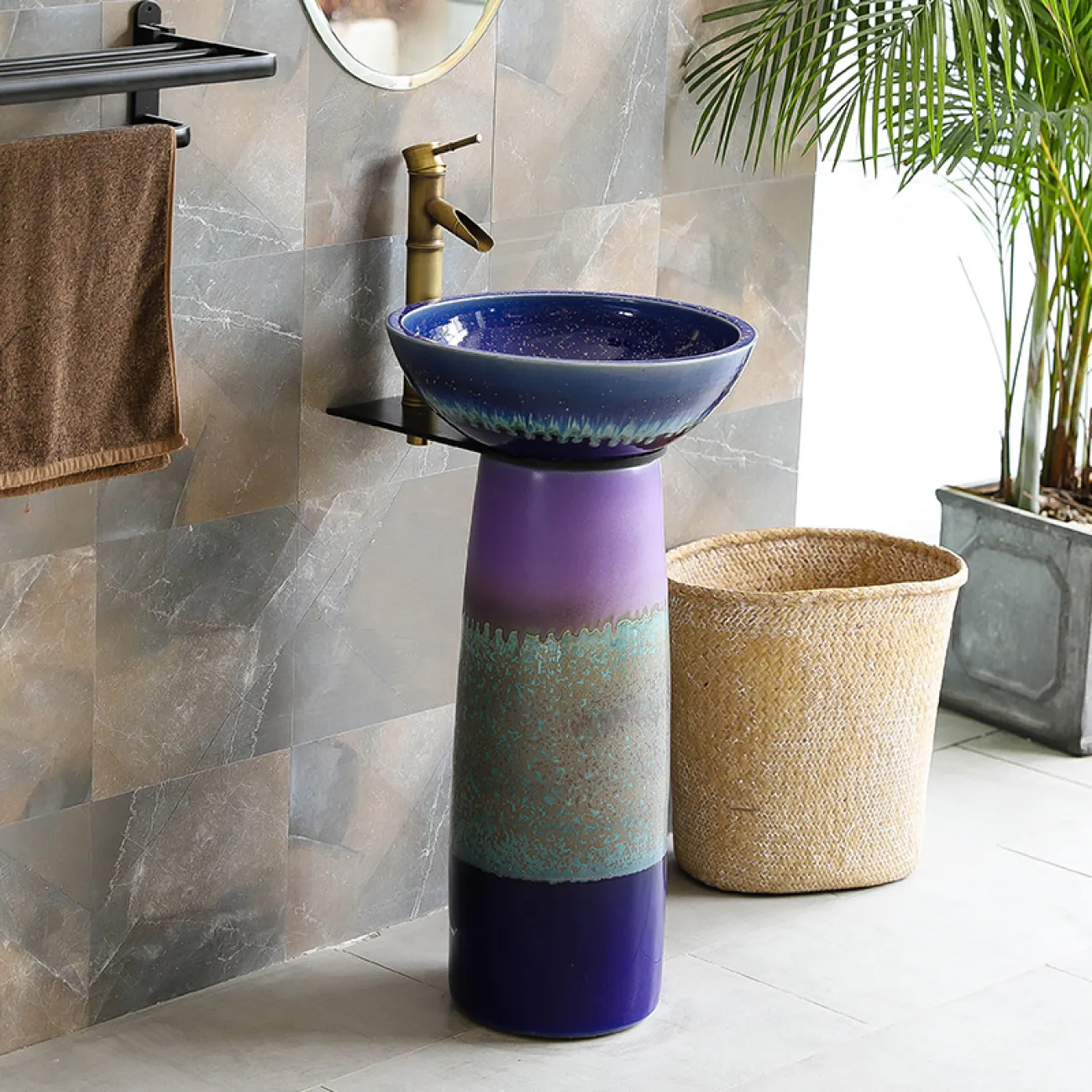 Керамический креативный умывальник для ванной комнаты LaLume MB20600-23 Керамический креативный умывальник для ванной комнаты LaLume MB20600-23