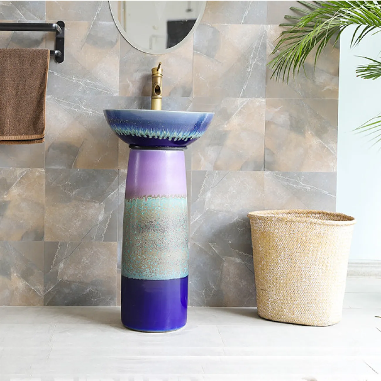 Керамический креативный умывальник для ванной комнаты LaLume MB20600-23 Керамический креативный умывальник для ванной комнаты LaLume MB20600-23