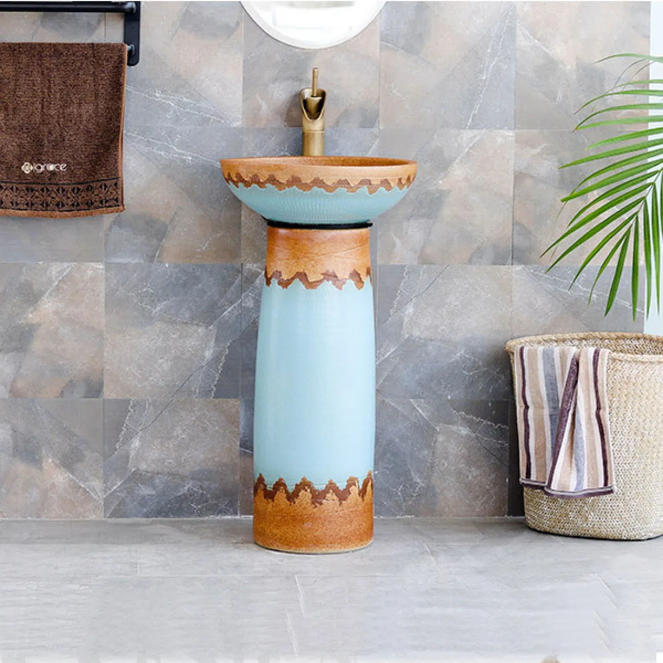 Керамический креативный умывальник для ванной комнаты LaLume MB20598-23 Керамический креативный умывальник для ванной комнаты LaLume MB20598-23