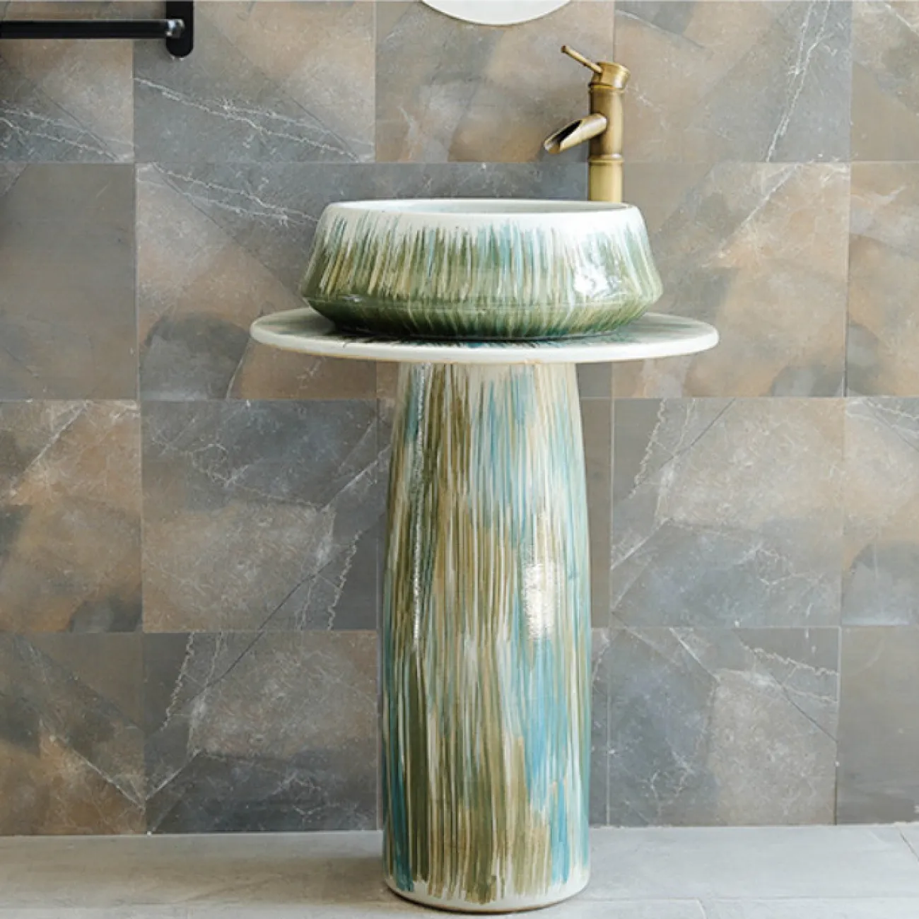 Керамический креативный умывальник  для ванной комнаты LaLume MB20585-23