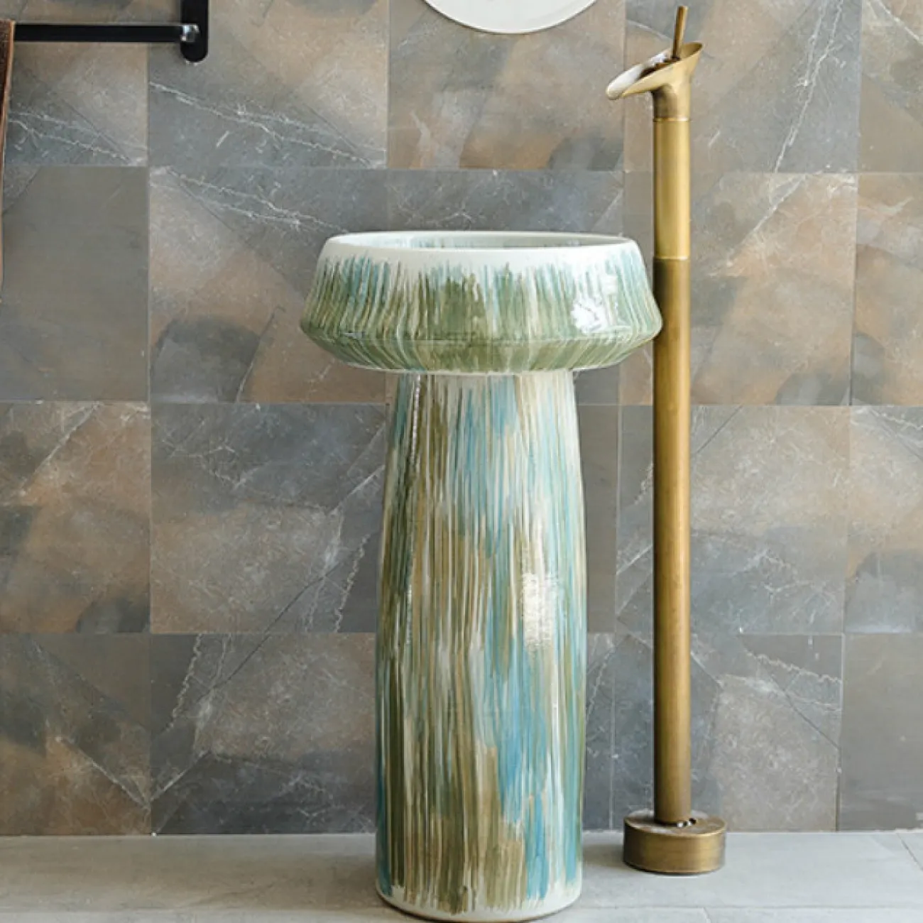 Керамический креативный умывальник  для ванной комнаты LaLume MB20585-23