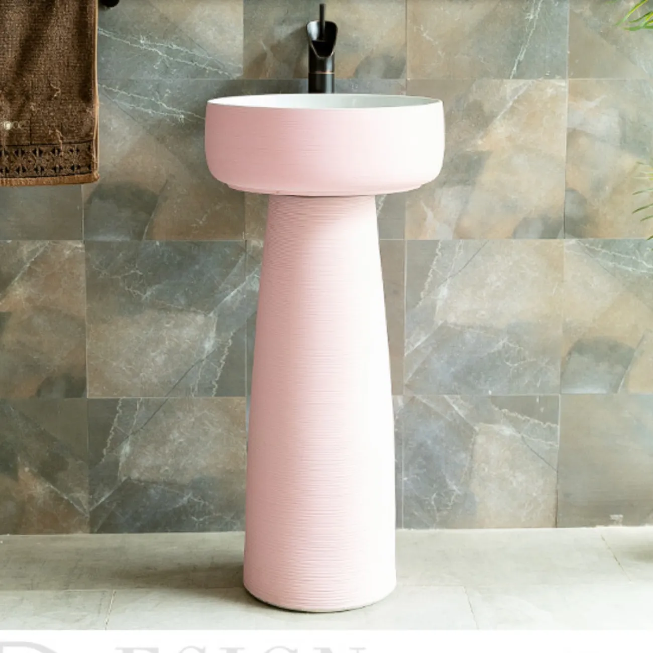 Керамический круглый умывальник  для ванной комнаты LaLume MB20584-23