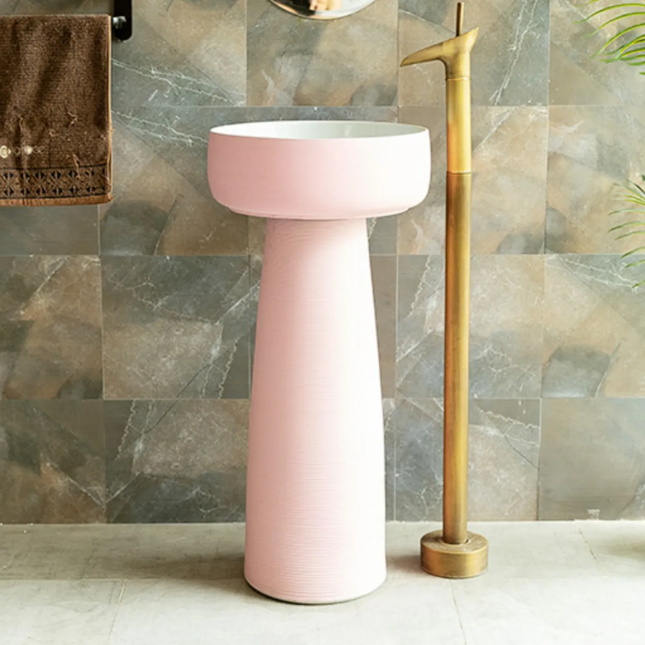 Керамический круглый умывальник  для ванной комнаты LaLume MB20584-23