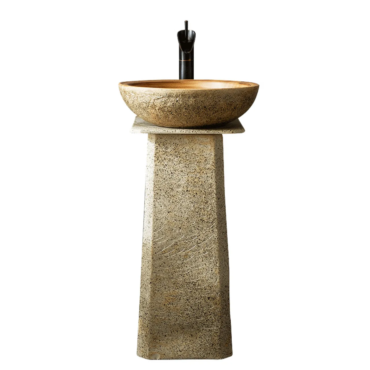 Керамический круглый умывальник  для ванной комнаты LaLume MB20539-23