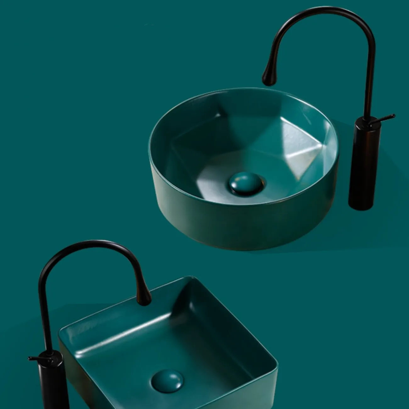 Керамический матовый креативный умывальник  для ванной комнаты LaLume MB20624-23