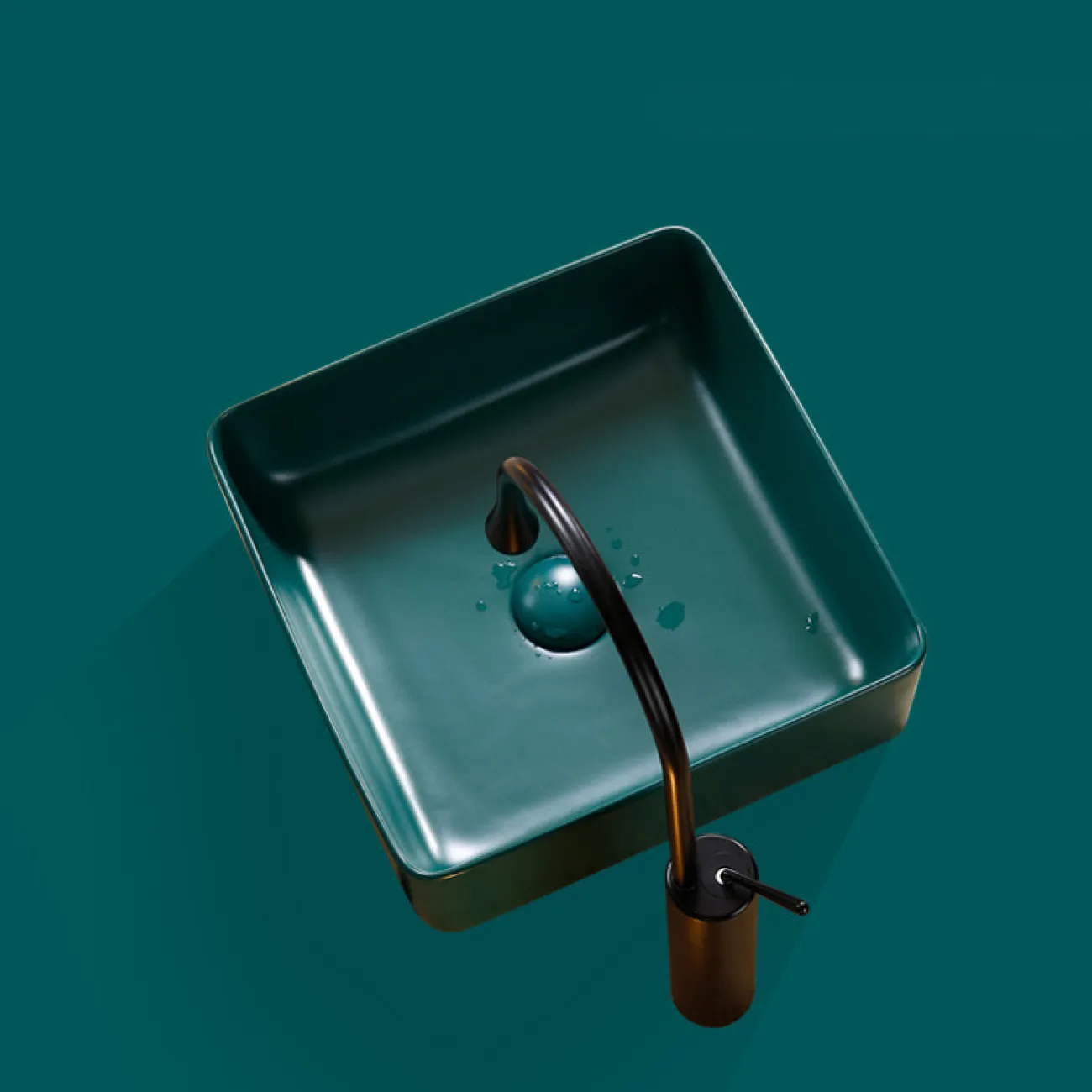 Керамический матовый креативный умывальник  для ванной комнаты LaLume MB20624-23