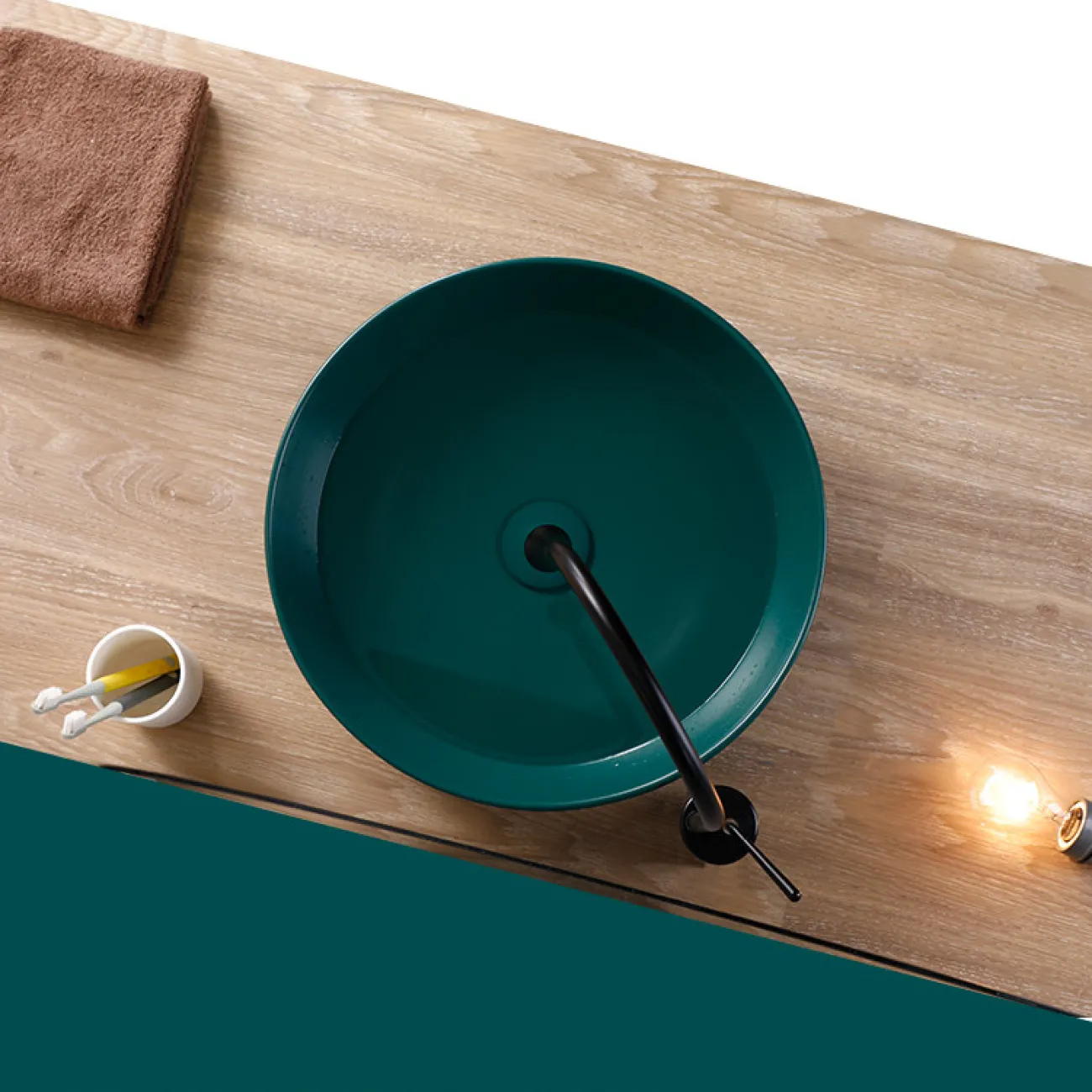 Керамический матовый креативный умывальник  для ванной комнаты LaLume MB20624-23