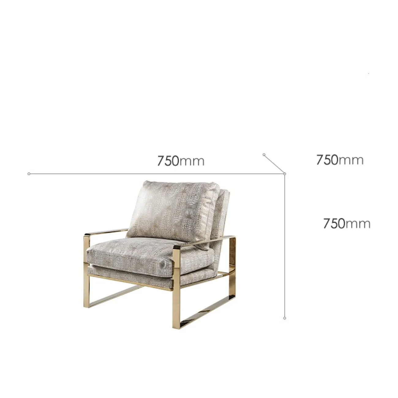 Современное одноместное кресло для гостиной LaLume MB20629-23 Современное одноместное кресло для гостиной LaLume MB20629-23