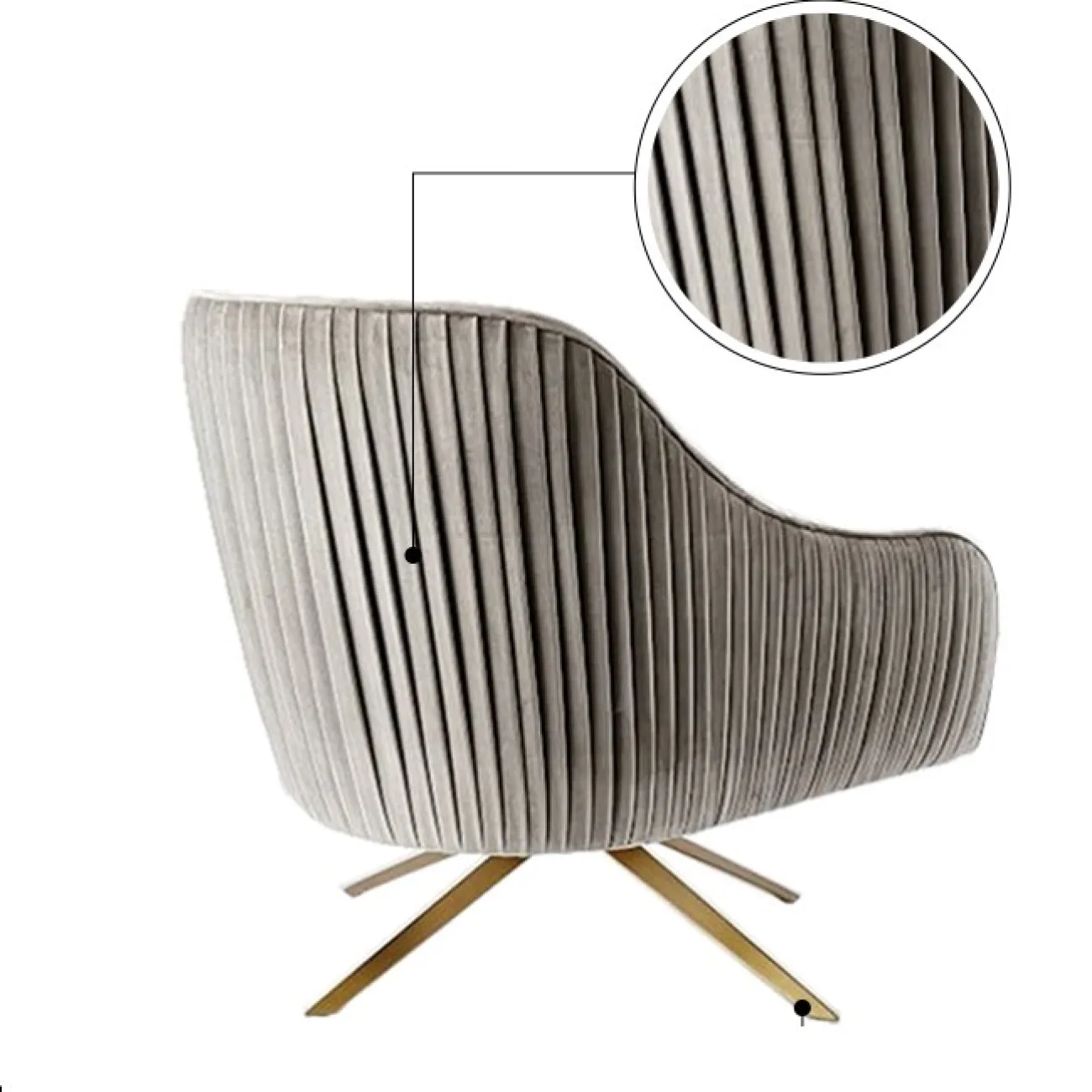 Современное одноместное кресло для гостиной LaLume MB20631-23