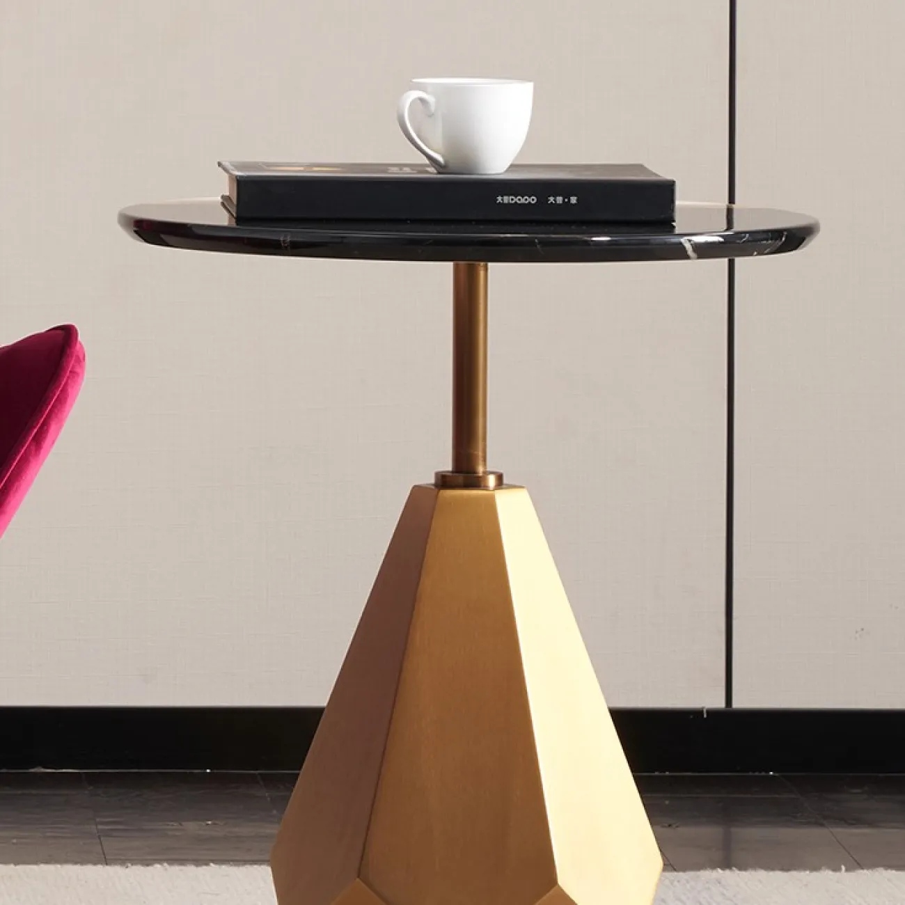 Дизайнерский кофейный круглый столик  LaLume MB20635-23