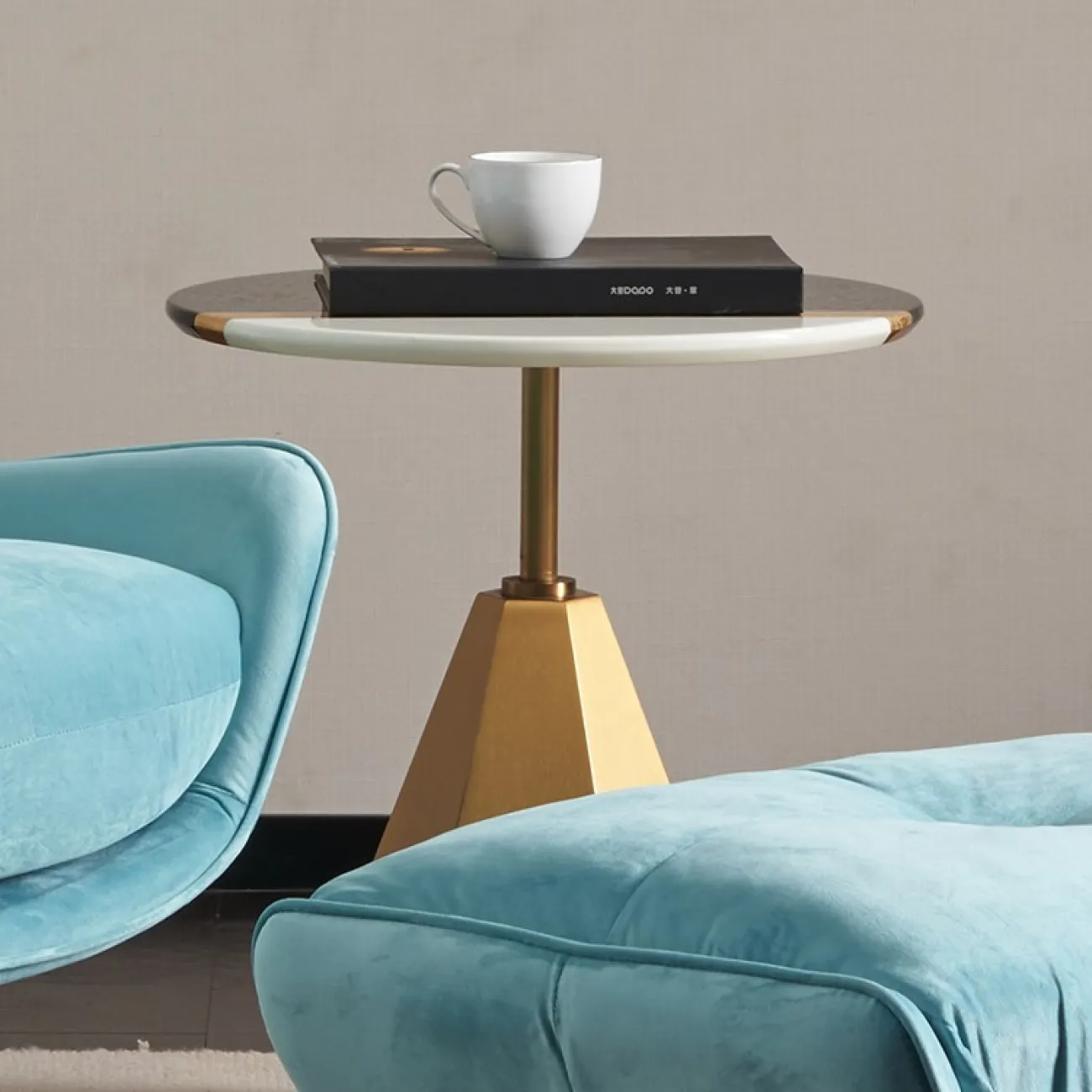 Дизайнерский кофейный круглый столик  LaLume MB20635-23