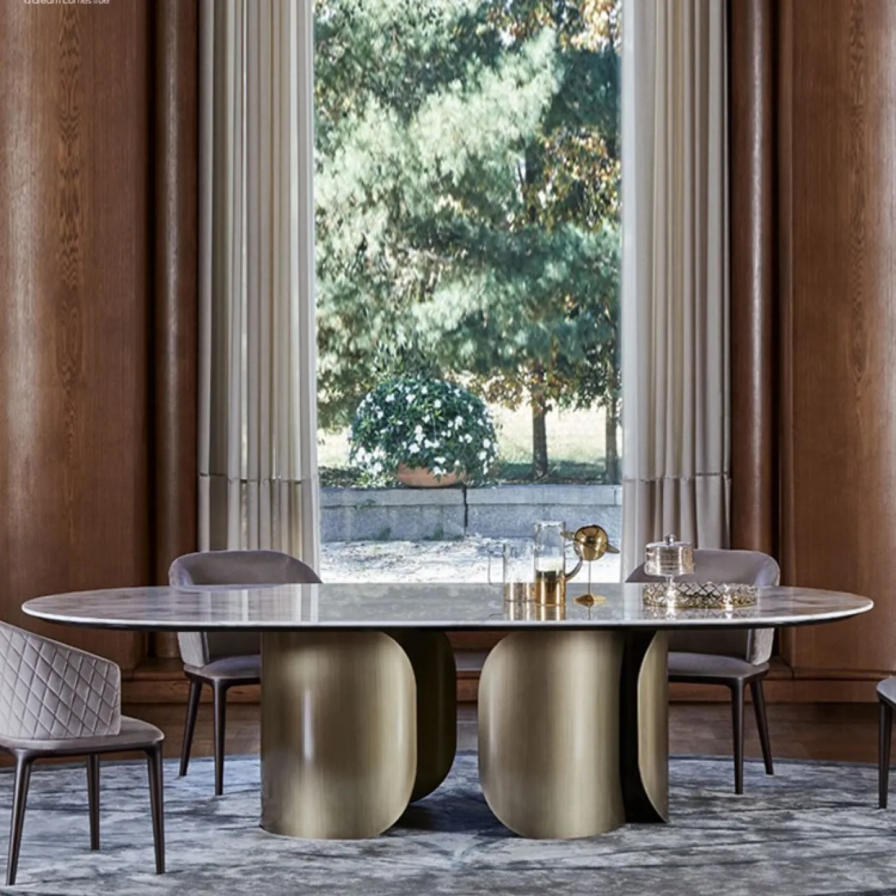 Современный обеденный мраморный стол LaLume MB20636-23